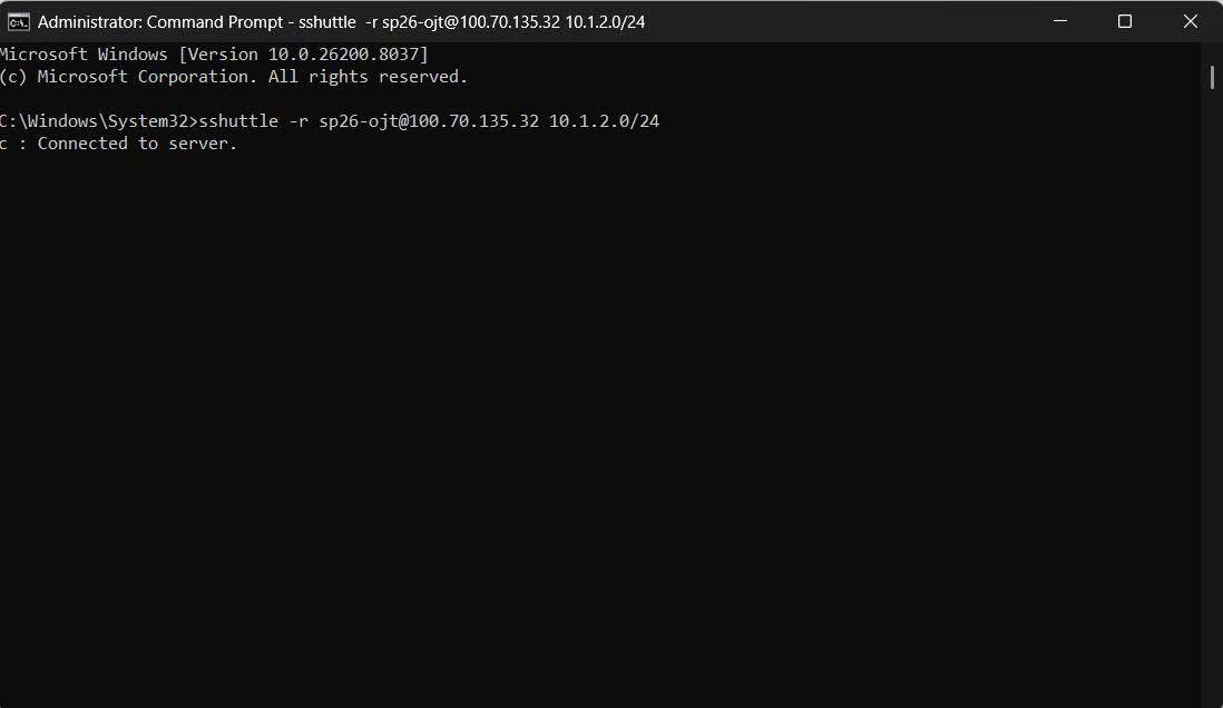Kết nối sshuttle